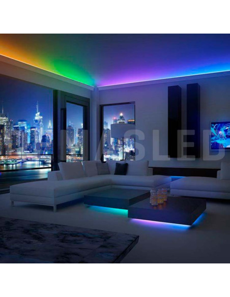 Tira LED SMD5050 24V 17W/M RGB Y Blanco 2500k 1400lm/M 96LED/M