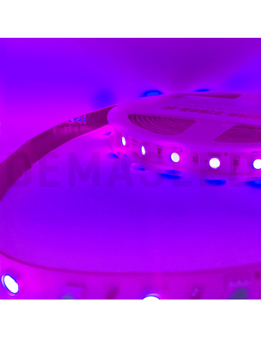Tira LED UV SMD5050 12V 12W/M Ultravioleta 90lm/M 60 LEDs/M, 5m