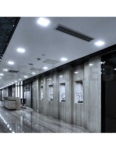 Panel LED cuadrado blanco de 17x17cm 12W 900lm, de empotrar