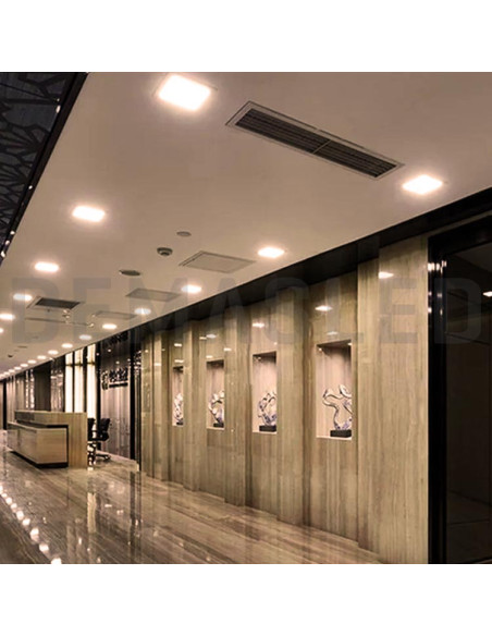 Panel LED cuadrado blanco de 17x17cm 12W 900lm, de empotrar