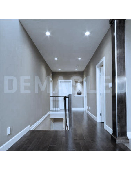 Panel LED redondo blanco de 17cm, 12W 900lm Frío, de empotrar
