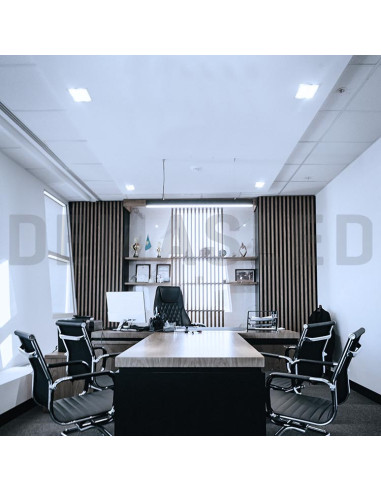 Panel LED cuadrado blanco de 30x30cm, 24W 1920lm, empotrar