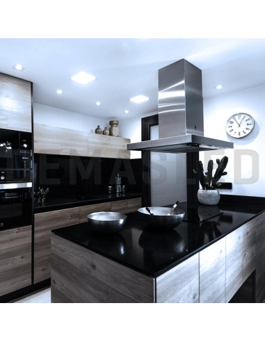 Panel LED cuadrado blanco de 30x30cm, 24W 1920lm, empotrar