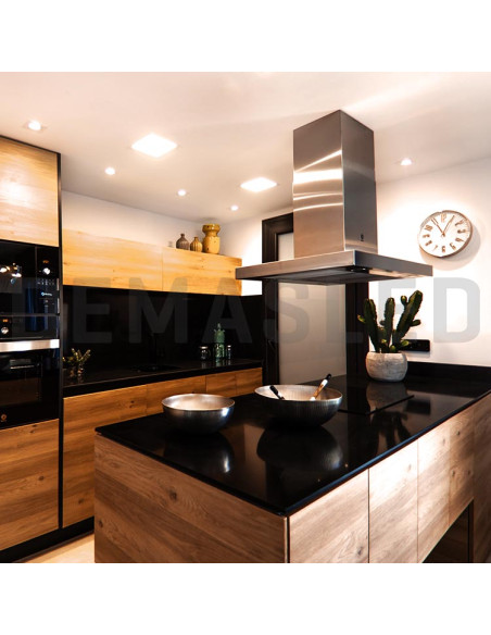 Panel LED cuadrado blanco de 30x30cm, 24W 1920lm, empotrar