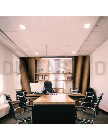 Panel LED cuadrado blanco de 30x30cm, 24W 1920lm, empotrar