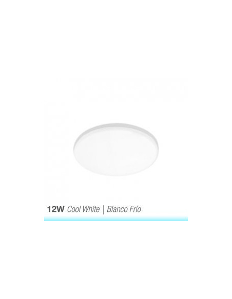 Panel LED redondo AJUSTABLE de 12cm, 12W 1020lm, Empotrar