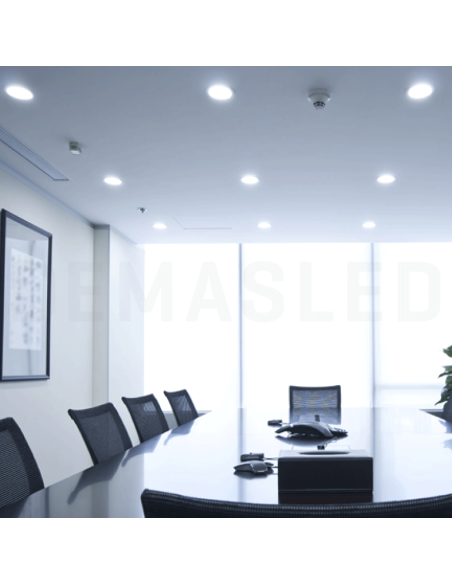 Panel LED redondo AJUSTABLE de 12cm, 12W 1020lm, Empotrar