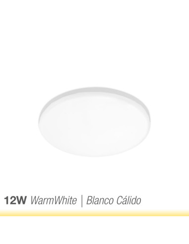 Panel LED redondo AJUSTABLE de 12cm, 12W 1020lm, Empotrar