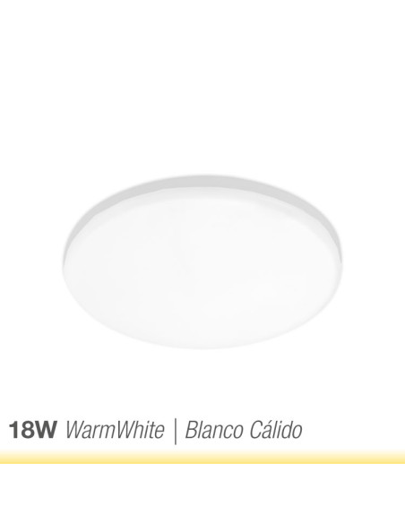 Panel LED redondo AJUSTABLE de 17cm, 18W 1620lm, Empotrar