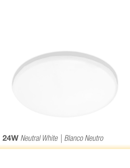 Panel LED redondo AJUSTABLE de 22cm 24W 2280lm, Empotrar