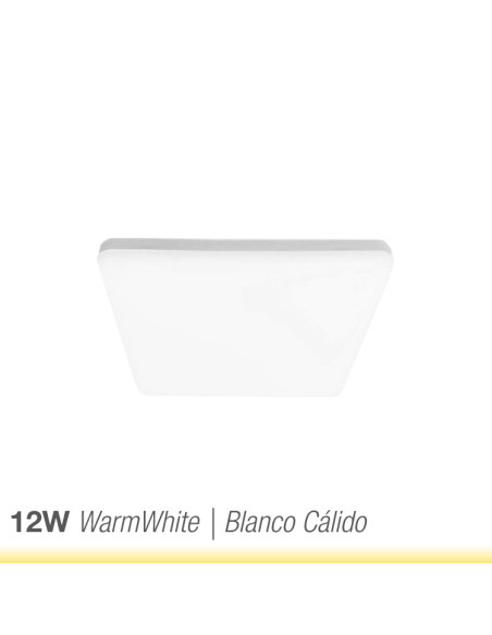 Panel LED cuadrado AJUSTABLE de 12x12cm 12W 1020lm, Empotrar