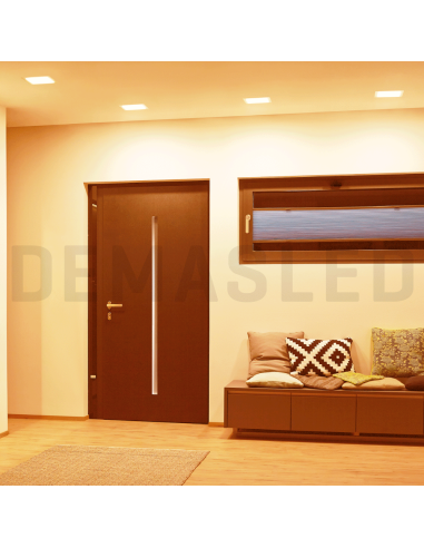 Panel LED cuadrado AJUSTABLE de 12x12cm 12W 1020lm, Empotrar