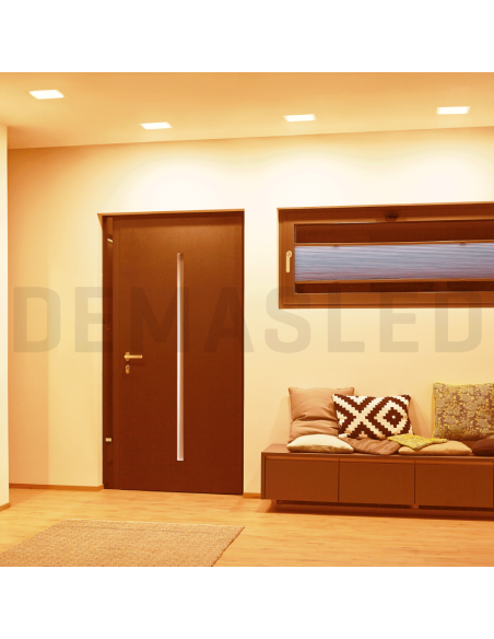 Panel LED cuadrado AJUSTABLE de 12x12cm 12W 1020lm, Empotrar