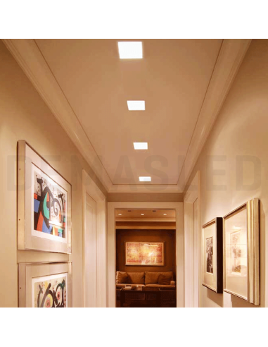 Panel LED cuadrado AJUSTABLE de 17x17cm 18W 1620lm, Empotrar