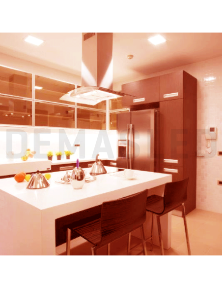 Panel LED cuadrado AJUSTABLE de 17x17cm 18W 1620lm, Empotrar