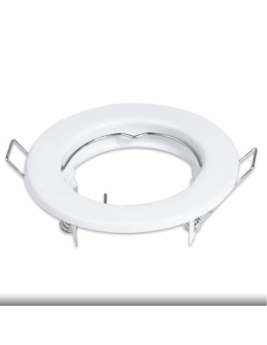 Aro Metálico Fijo 8cm Corte 4.8cm para lámpara GU10 y MR16