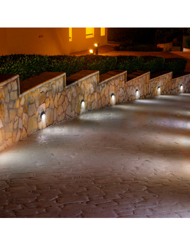 Aplique Exterior WALL ROUND LED 6W Blanco Neutro 12cm 220-240V