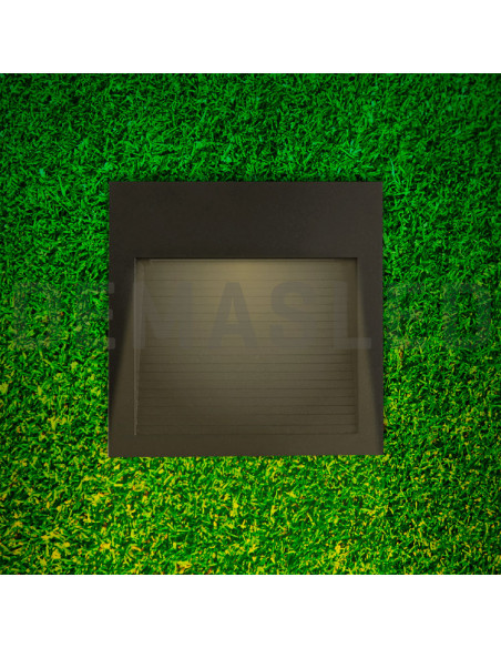Aplique Exterior WALL SQUARE LED 6W Blanco Neutro 12x12cm 220-240V