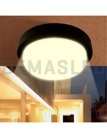 Aplique Exterior WALL ROUND LED 18W 1500lm Neutro 23.5cm 85-265V