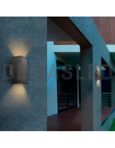 Aplique de pared Cuadrado Bidireccional Cromada 220-240V GU10