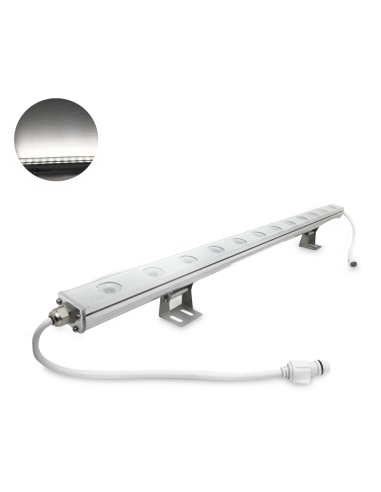 Bañador LED 12W Blanco Frío 6000K 30° 12 LEDs de 1W 60cm (IP67)