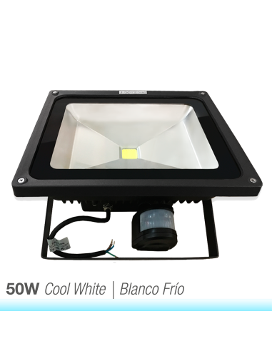 Proyector LED para exterior 50W, 4000lm blanco frío 100-240V IP65