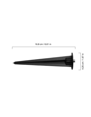 Pincho de Aluminio para Proyectores LED de jardín 10-20W x2
