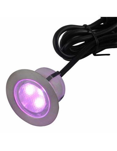 Luminaria empotrada en piso IP67, 12V 1W, RGB