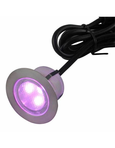 Luminaria empotrada en piso IP67, 12V 1W, RGB