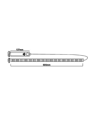 Tira De LED Con Sensor de movimiento. Para Pilas 100cm 2.4W Correa