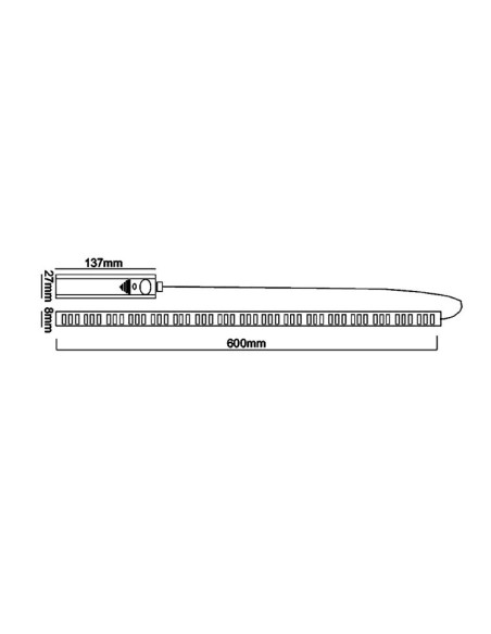 Tira De LED Con Sensor de movimiento. Para Pilas 100cm 2.4W Correa