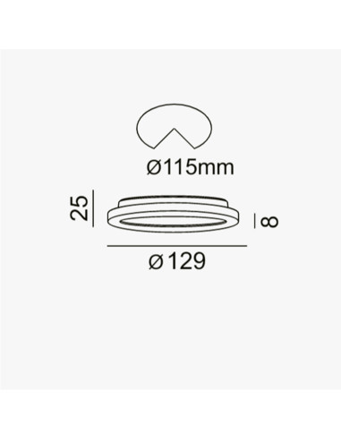 Downlight cromado 11W LC1482r