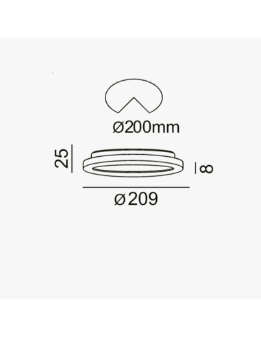 Downlight cromado 23W LC1482r