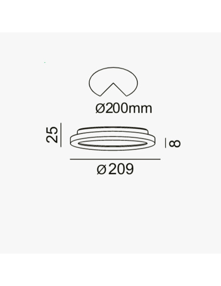 Downlight cromado 23W LC1482r
