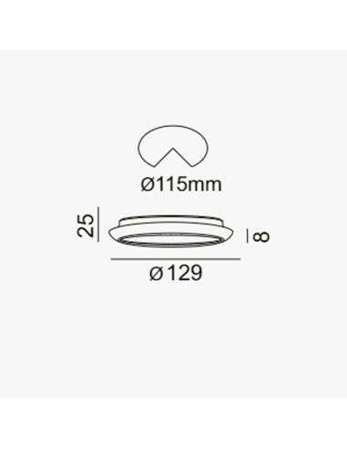 Downlight cromado 11W 4000K LC1484r