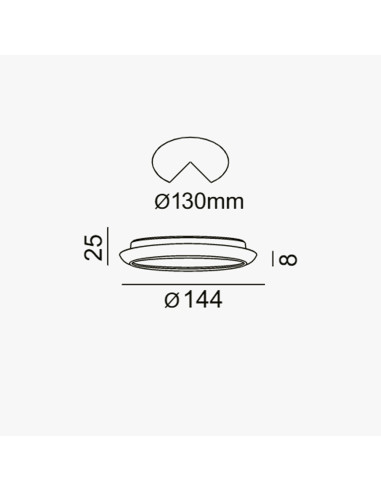 Downlight cromado 15W 4000K LC1484r