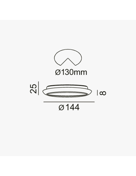 Downlight cromado 15W 4000K LC1484r