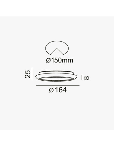 Downlight cromado 18W 4000K LC1484r