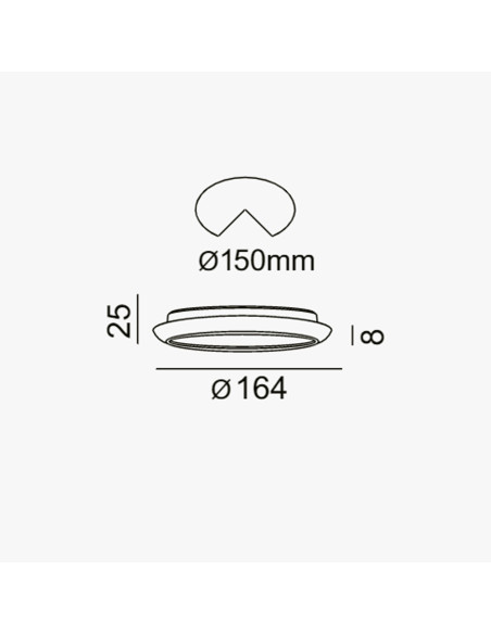 Downlight cromado 18W 4000K LC1484r