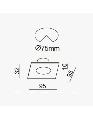 Mini Downlight 7W cuadrado lc1445sq
