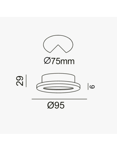 Mini Downlight 7W redondo Ø95mm lc1452r