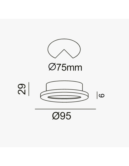 Mini Downlight 7W redondo Ø95mm lc1452r