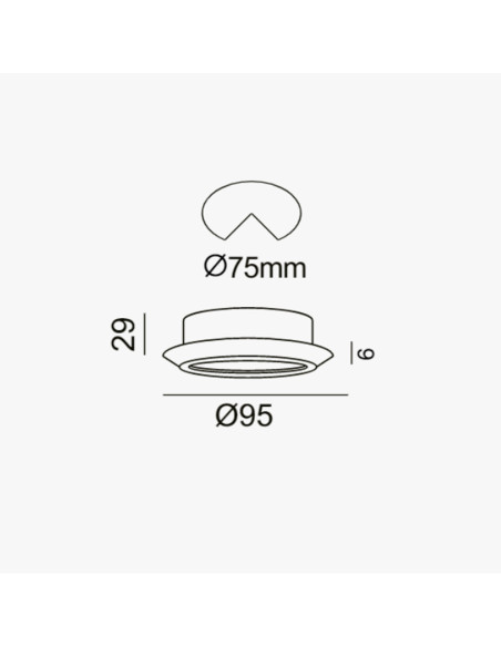 Mini Downlight 7W redondo Ø95mm lc1453r