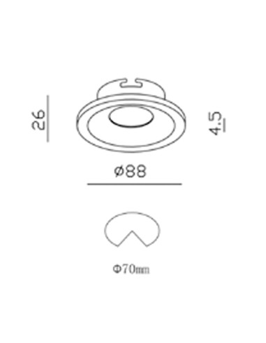 Aro fijo redondo Ø88mm nc1761r