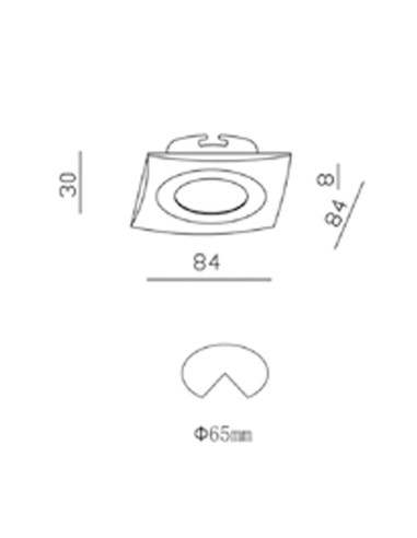 Aro cuadrado orientable 98x98mm nc1781