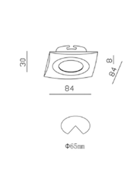 Aro cuadrado orientable 98x98mm nc1781
