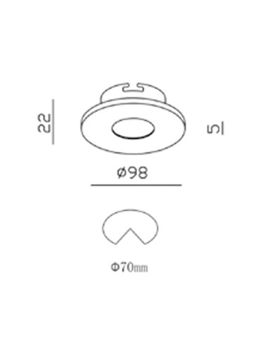 Aro fijo redondo Ø98 nc1855r