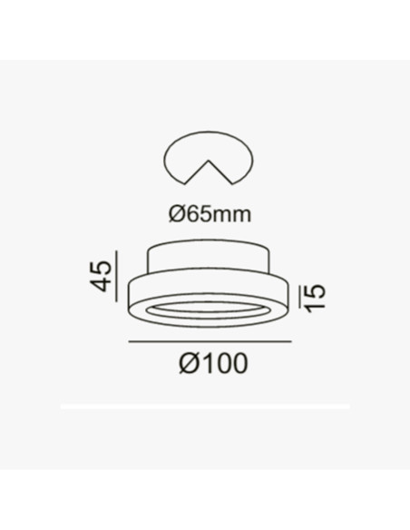Aro fijo redondo cristal Ø100mm