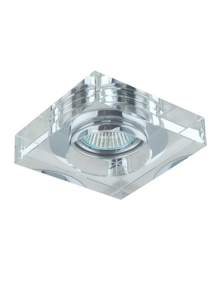 Aro fijo cuadrado cristal transparente 100x100mm