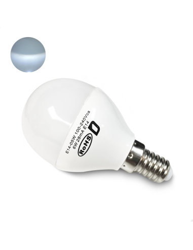 Bombilla E14 G45 esférica 6W